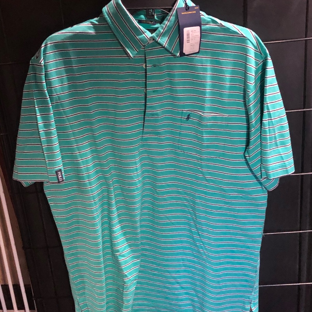 Ralph Lauren Stretch Lisle Golf Shirt - turquoise
